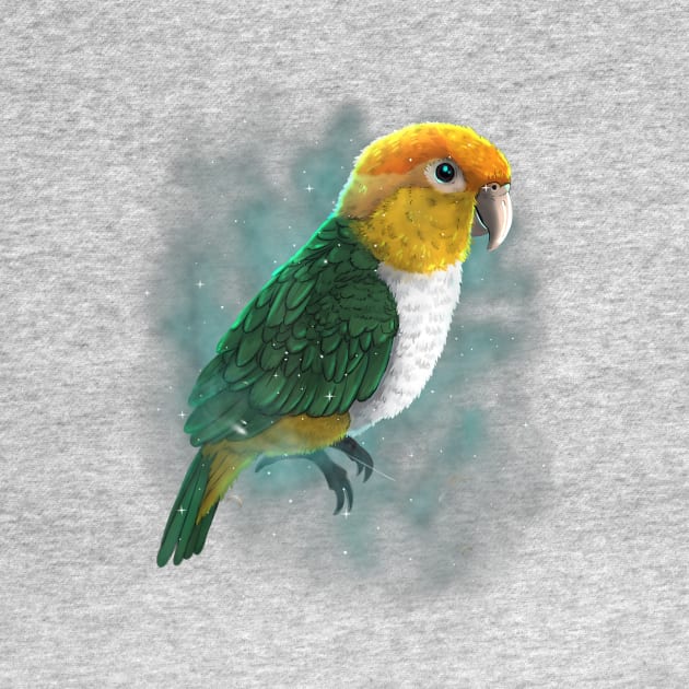 caique parrot bird cosmic galaxy celestial space astronomy by whodi sease